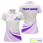 Personalized Purple Swirl Golf Polo - 's Team Name Performance Jersey