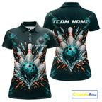 Personalized Geometric Crystal Tournament Polo Team Bowling Shirt, Bowling Shirt
