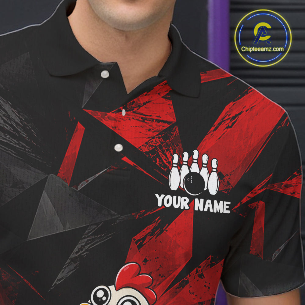 Chicken Bowling Shirt Custom Team Name Funny Bowling League Shirt