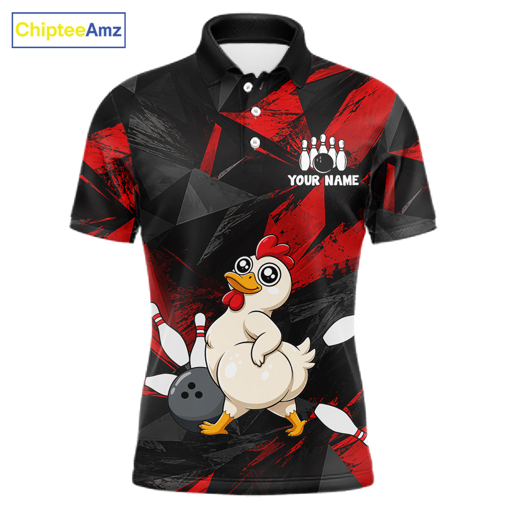 Chicken Bowling Shirt Custom Team Name Funny Bowling League Shirt