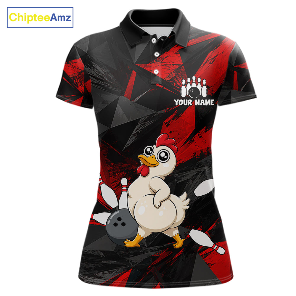 Chicken Bowling Shirt Custom Team Name Funny Bowling League Shirt