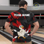 Chicken Bowling Shirt Custom Team Name Funny Bowling League Shirt