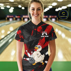 Chicken Bowling Shirt Custom Team Name Funny Bowling League Shirt