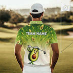 Custom Avocado Golf Polo Shirt - Personalized Funny Fruit Golf Tee