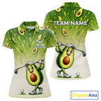 Custom Avocado Golf Polo Shirt - Personalized Funny Fruit Golf Tee