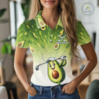 Custom Avocado Golf Polo Shirt - Personalized Funny Fruit Golf Tee