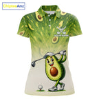 Custom Avocado Golf Polo Shirt - Personalized Funny Fruit Golf Tee