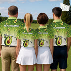 Custom Avocado Golf Polo Shirt - Personalized Funny Fruit Golf Tee