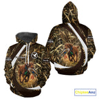 Duck Hunting Waterfowl Camo Chocolate Labrador Retriever Dog Shirts, Duck Hunting Shirt