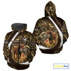 Duck Hunting Waterfowl Camo Chocolate Labrador Retriever Dog Shirts, Duck Hunting Shirt