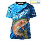 Rainbow Trout Fishing Shirts Short Sleeve, Ice Fishing Shirts Short Sleeve, Rainbow Trout Long Sleeve Fishing Gift