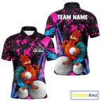 Personalized Rooster Golf Polo Shirt Funny Chicken Custom Team Name Golf Jersey