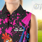 Personalized Rooster Sleeveless Golf Polo Shirt Funny Chicken Custom Team Name Golf Jersey