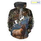 Timber Camouflage Elk Hunting Shirt Custom Hunter Gift Performance Apparel