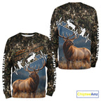 Timber Camouflage Elk Hunting Shirt Custom Hunter Gift Performance Apparel