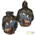 Timber Camouflage Elk Hunting Shirt Custom Hunter Gift Performance Apparel