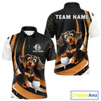 Personalized Dachshund Golf Polo Shirt, Funny Custom Name Dog Golf Shirt