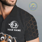 Personalized Dachshund Golf Polo Shirt, Funny Custom Name Dog Golf Shirt