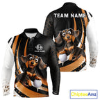 Personalized Dachshund Golf Polo Shirt, Funny Custom Name Dog Golf Shirt