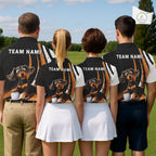 Personalized Dachshund Golf Polo Shirt, Funny Custom Name Dog Golf Shirt