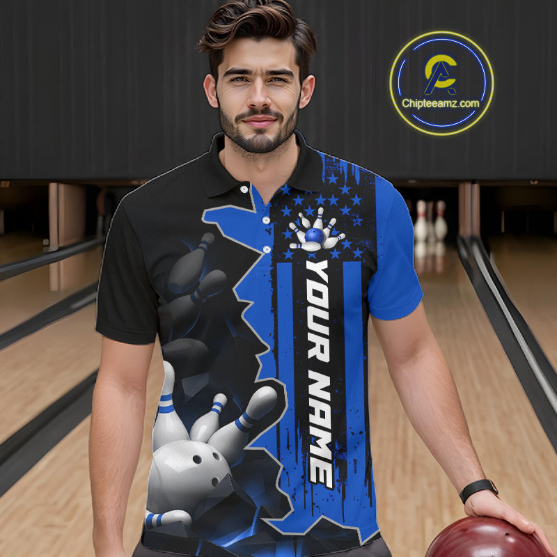 's Custom Bowling Tournament Polo Shirt & 1/4 Zip – Personalized Team Bowling Jersey