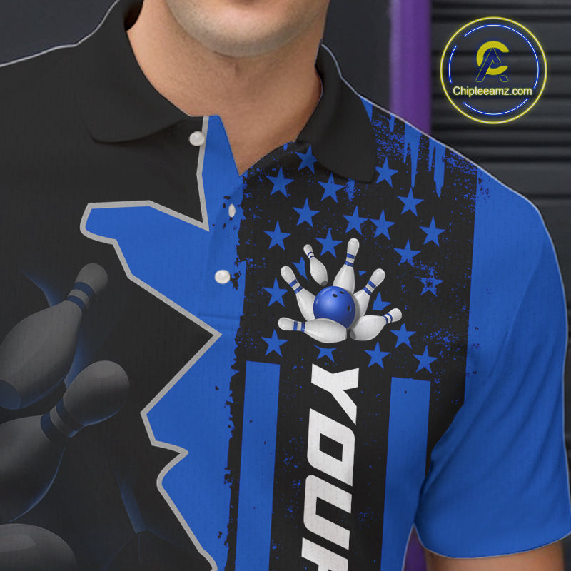 's Custom Bowling Tournament Polo Shirt & 1/4 Zip – Personalized Team Bowling Jersey