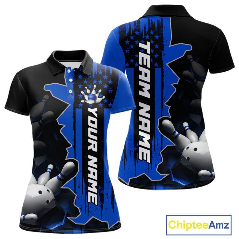 's Custom Bowling Tournament Polo Shirt & 1/4 Zip – Personalized Team Bowling Jersey