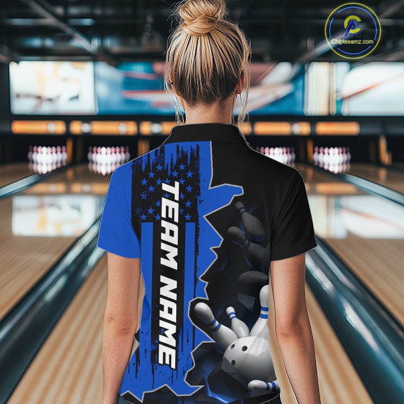 's Custom Bowling Tournament Polo Shirt & 1/4 Zip – Personalized Team Bowling Jersey
