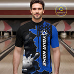 's Custom Bowling Tournament Polo Shirt & 1/4 Zip – Personalized Team Bowling Jersey