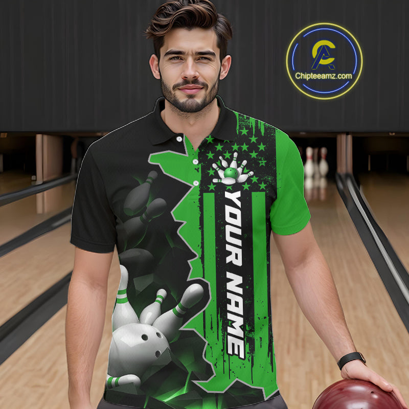's Custom Bowling Tournament Polo Shirt & 1/4 Zip – Personalized Team Bowling Jersey