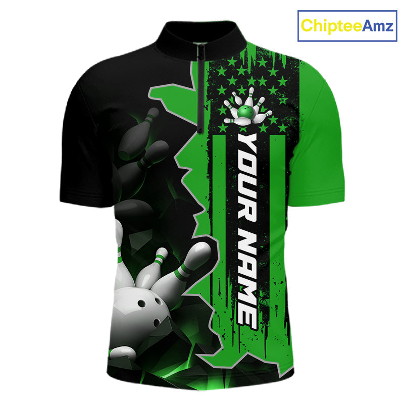 's Custom Bowling Tournament Polo Shirt & 1/4 Zip – Personalized Team Bowling Jersey