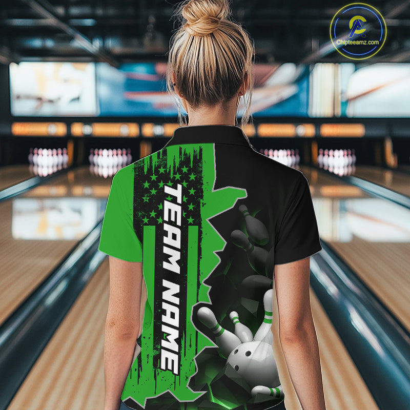 's Custom Bowling Tournament Polo Shirt & 1/4 Zip – Personalized Team Bowling Jersey
