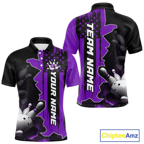 's Custom Bowling Tournament Polo Shirt & 1/4 Zip – Personalized Team Bowling Jersey