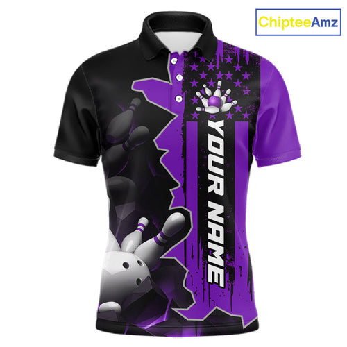 's Custom Bowling Tournament Polo Shirt & 1/4 Zip – Personalized Team Bowling Jersey