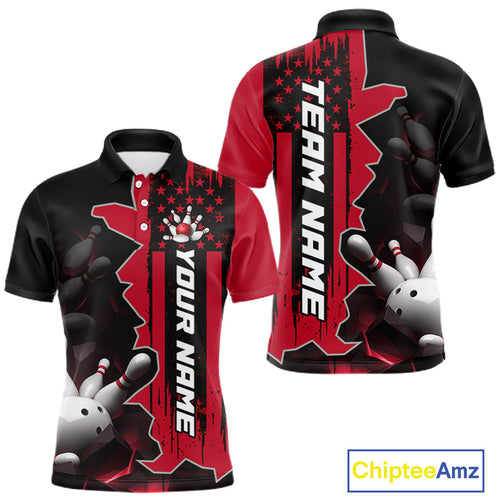's Custom Bowling Tournament Polo Shirt & 1/4 Zip – Personalized Team Bowling Jersey