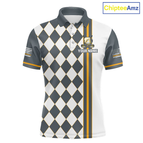 Personalized Golf Polo Shirt Beer And Golf Ball Graphic Custom Team Name Golf Tournament