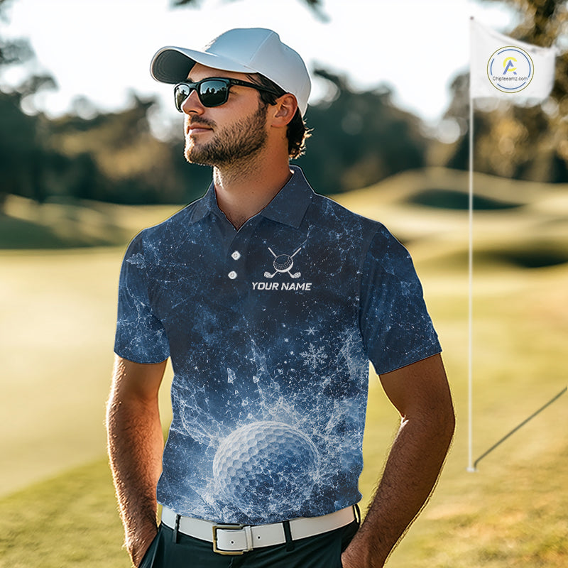 Ice Splash Golf Top, Personalized Golf Polo Shirt, Custom Golf Team Shirt, Golf Gift