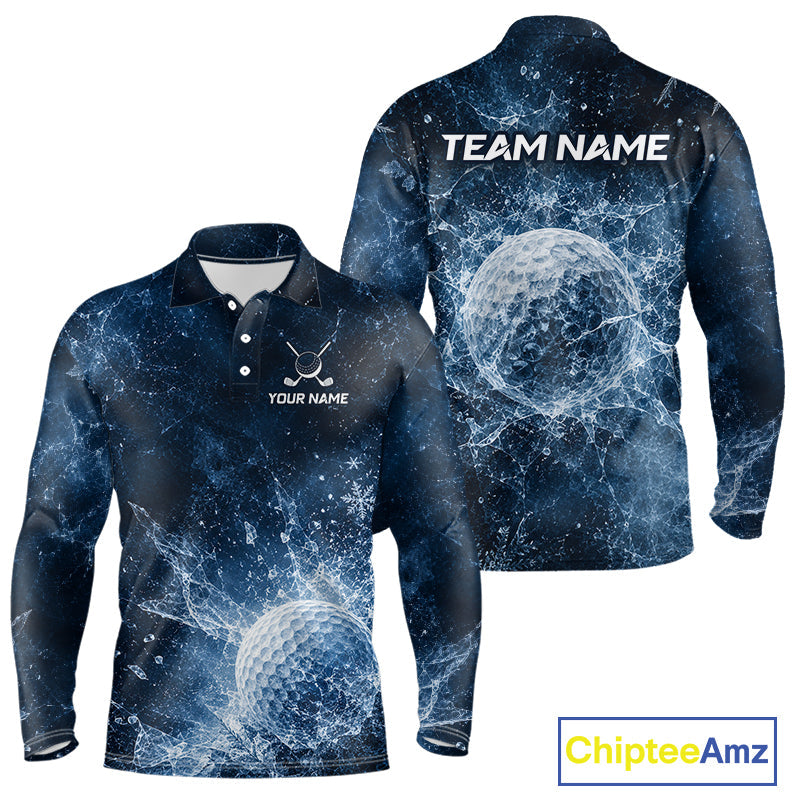 Ice Splash Golf Top, Personalized Golf Polo Shirt, Custom Golf Team Shirt, Golf Gift