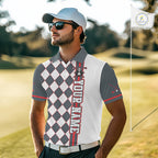 Personalized Skeleton Golf Polo Shirt - Funny Grim Reaper Golf Team Polo