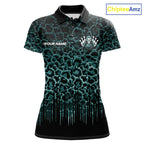 Personalized Green Fire Skull Bowling Polo Shirt & Quarter Zip With Custom Team Name