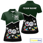 Custom Green And Black Golf Polo Shirt, Custom Golf Balls Team Jerseys