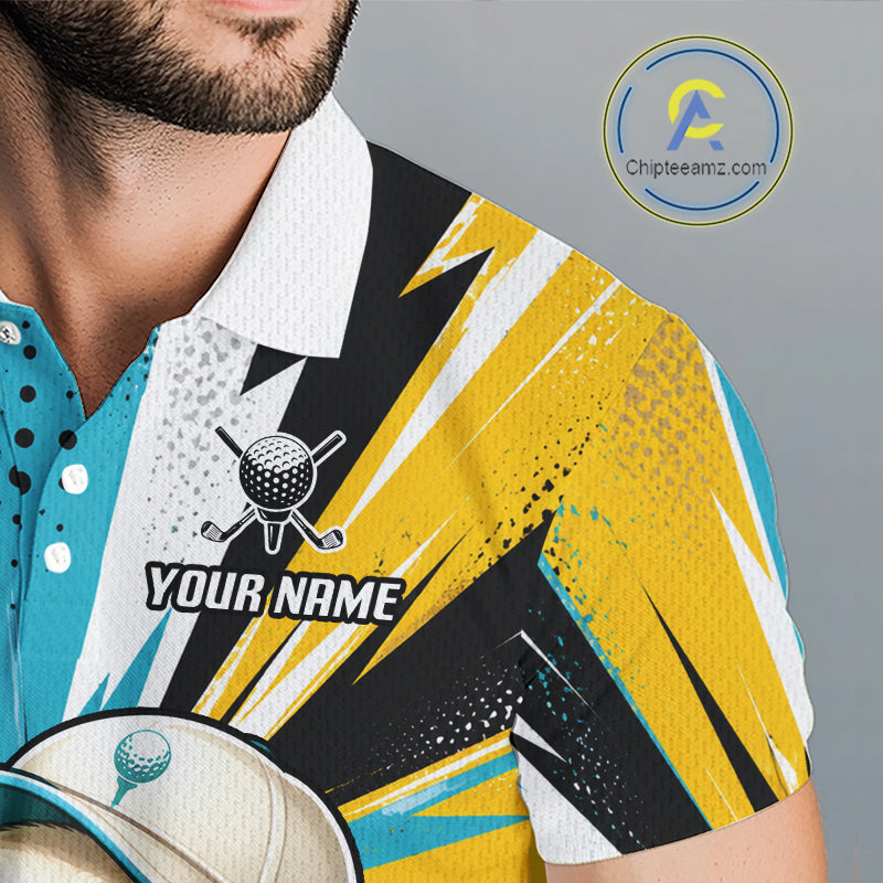 Personalized Duck Golf Polo Shirt, Funny Golf Lover Performance Polo Custom Name