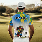 Personalized Pirate Parrot Golf Polo Shirt Custom Pirate Bird Golf Jersey