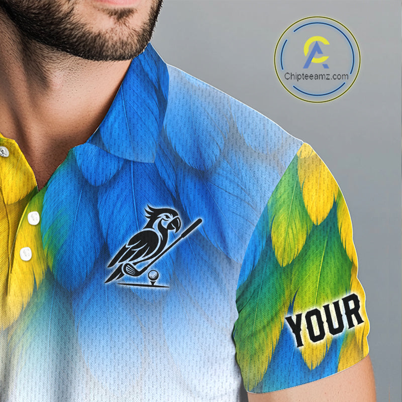 Personalized Pirate Parrot Golf Polo Shirt Custom Pirate Bird Golf Jersey