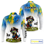 Personalized Pirate Parrot Golf Polo Shirt Custom Pirate Bird Golf Jersey