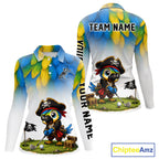 Personalized Pirate Parrot Golf Polo Shirt Custom Pirate Bird Golf Jersey