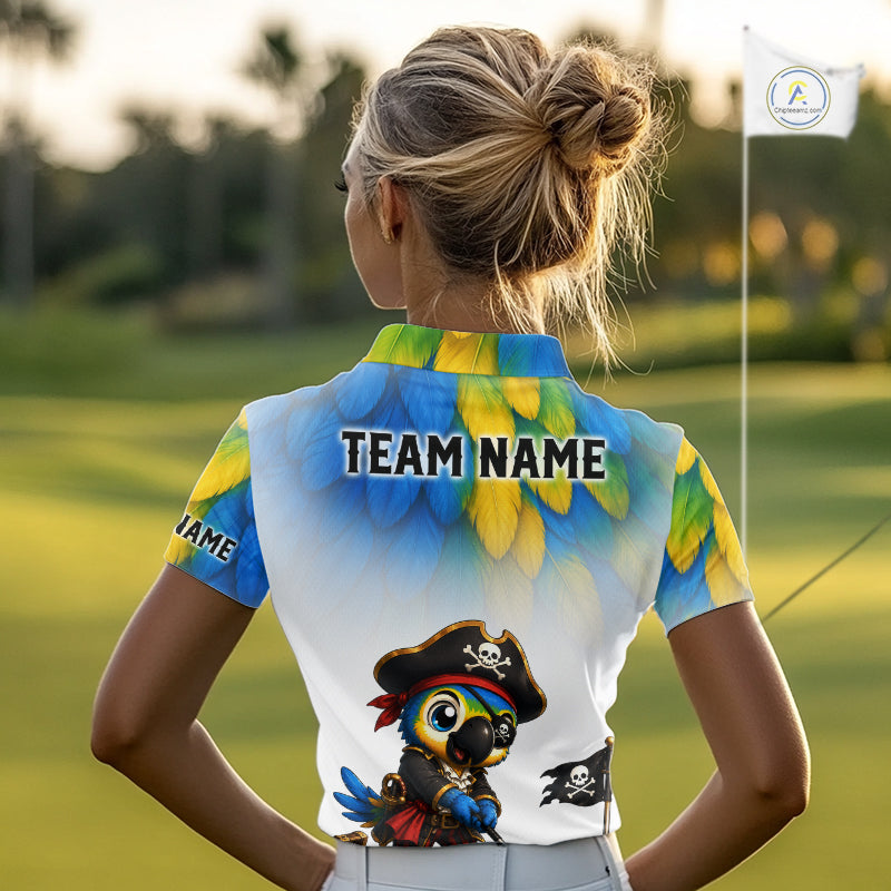 Personalized Pirate Parrot Golf Polo Shirt Custom Pirate Bird Golf Jersey