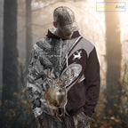 Whitetail Deer Hunting Clothes Custom Name Beautiful Gray Camo Hunting Gifts