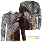 Whitetail Deer Hunting Clothes Custom Name Beautiful Gray Camo Hunting Gifts