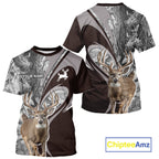 Whitetail Deer Hunting Clothes Custom Name Beautiful Gray Camo Hunting Gifts